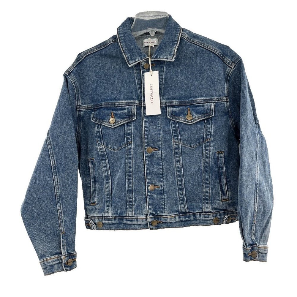 Driftwood Everyday Boyfriend Denim Jacket‎ Size XS Mid Length
